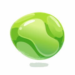 Green abstract liquid metaball shape. 3d render illustration of fluid soft bubble blob. Organic bright decorative sphere geometric form. 