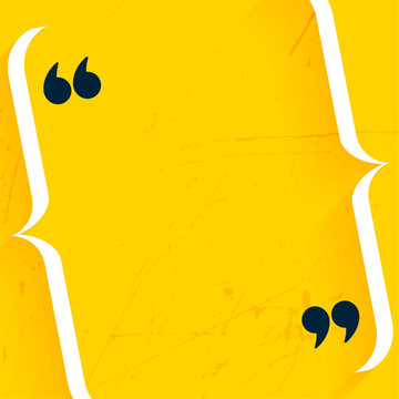 quote dialog box frame yellow template design