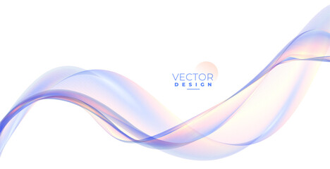 Naklejka premium isolated colorful soft gradient dynamic flow wavy lines background