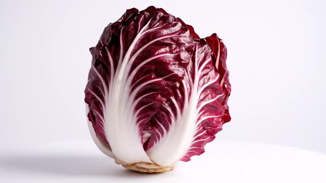 Close-up of Radicchio Heads in a Bright Studio Setting Highlighting Freshness