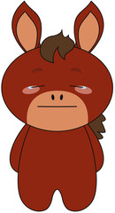 동물말신년2026붉은말십이지신진사오미(기본테두리졸린얼굴)