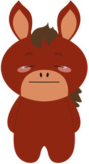 동물말신년2026붉은말십이지신진사오미(기본졸린얼굴)