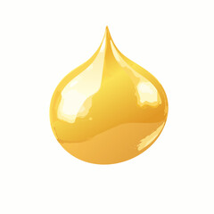 Gold abstract liquid metaball shape. 3d render illustration of fluid soft bubble blob. Organic bright decorative sphere geometric form. 