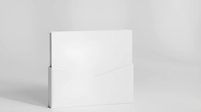 シームレスな白背景に、ロゴのない閉じた名刺入れを単体で配置。
柔らかなスタジオ照明が微細な陰影を生み、奥行きを演出します。
カメラは非常にゆっくりとプッシュインし、余白の静けさを強調。