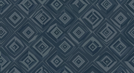 Geometric diamond pattern in shades of blue with a textured, hand-drawn feel.