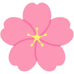 eautiful pink cherry blossom flower illustration for spring seasonal greeting cards and coloring page design