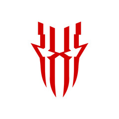 Cyborg robot head template, Mech head, vector illustration logo symbol isolated on white background