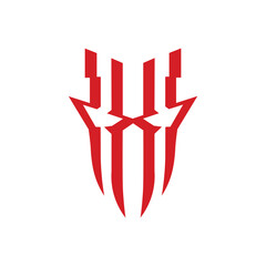 Cyborg robot head template, Mech head, vector illustration logo symbol isolated on white background