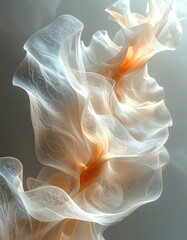 _Abstract organic forms floating in an undefined space,_no reference for scale,_sof