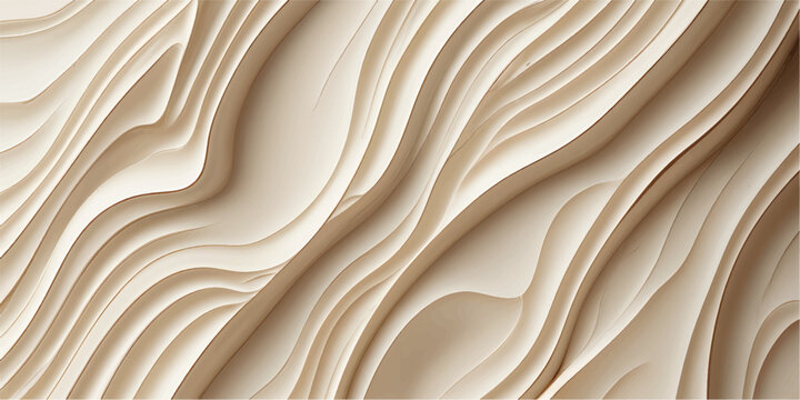 Luxury Layered Wooden Wave Texture Background with Sculpted Wood Grain for Premium Interior Design Variation 