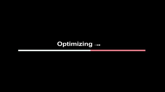 optimizing line bar circle icon animation 4k.optimizing circle bar animation motion graphic. Spinning optimizing icon Seamless Loop. 