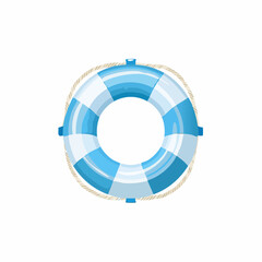 Blue pastel striped float rubber buoy.