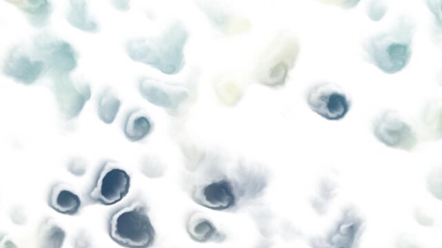 Abstract pattern of muted blue and gray watercolor spots suitable for backgrounds, textiles, stationery, web design, and product packaging.
