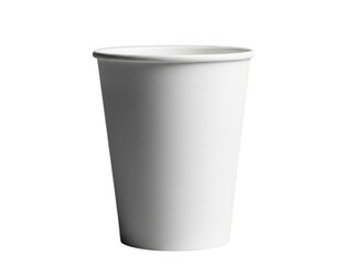 Empty white paper cup