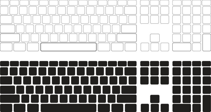 Computer Keyboard Vector Icon for Technology, Typing, and Digital Communication