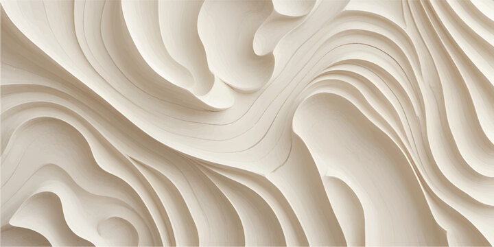 Abstract wooden texture with curved waves creating a natural, decorative pattern in light brown shades
