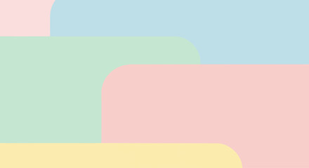 Soft Pastel Geometric Background with Rounded Corners, Minimalist Design