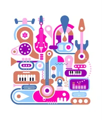 Gardinen Abstraktion Kunst Audio Production And Music Technology Concept  ©  danjazzia