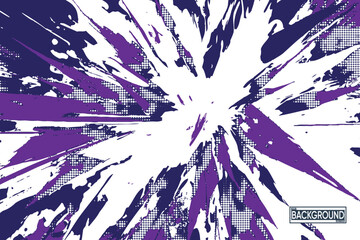 Energetic Purple Grunge Splatter Explosion