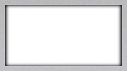 Obraz premium A blank vibrant color grainy texture wooden picture frame with a square paper space and gray border design creates an empty art banner for a web page illustration on a white wall