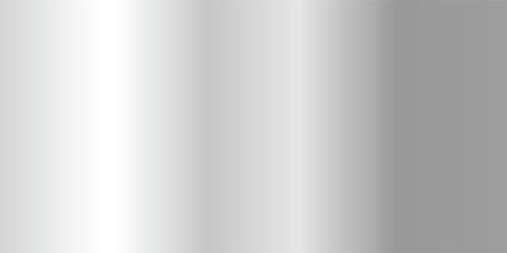 abstract background Silver foil background with metal mirror texture. Chrome gradient surface with light gloss. Vector aluminum grey sheet with reflection. Platinum and titanium