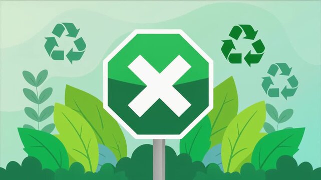 Promoting Environmental Awareness with Signs: A Green and Sustainable Future Animation