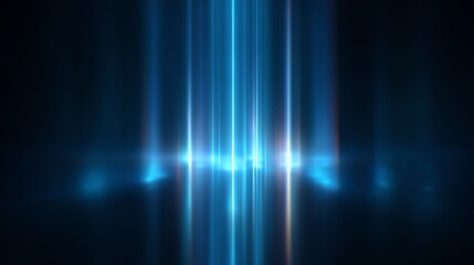 Obraz premium Illuminating Light Beams: A mesmerizing display of radiant light beams, emanating a vibrant glow and forming captivating vertical lines against a backdrop of darkness.