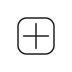 Obraz premium target icon on metal internet button. plus icon. line icon simple