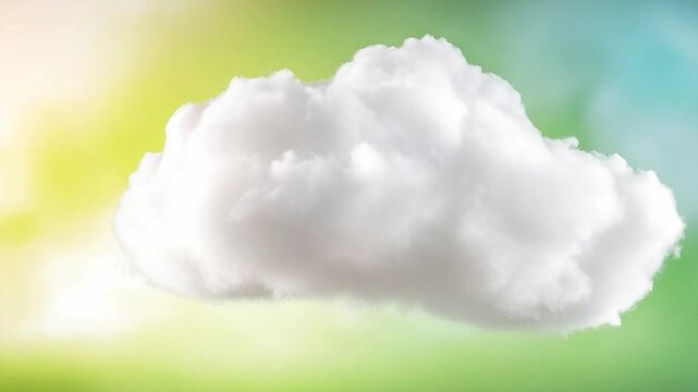 Cloud Nine: A solitary, fluffy cloud drifts peacefully against a soft, gradient backdrop, capturing the essence of tranquility and lightness.