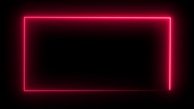 webcam overlay neon with curved glowing lines and smooth edges on transparent alpha Perfect for modern streaming digital layouts and global festival themed designs