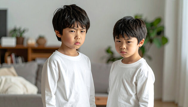 喧嘩をしている男の子