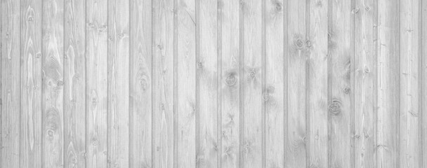 Fototapeta premium Light gray wooden plank texture with vertical boards and natural grain for clean background use.
