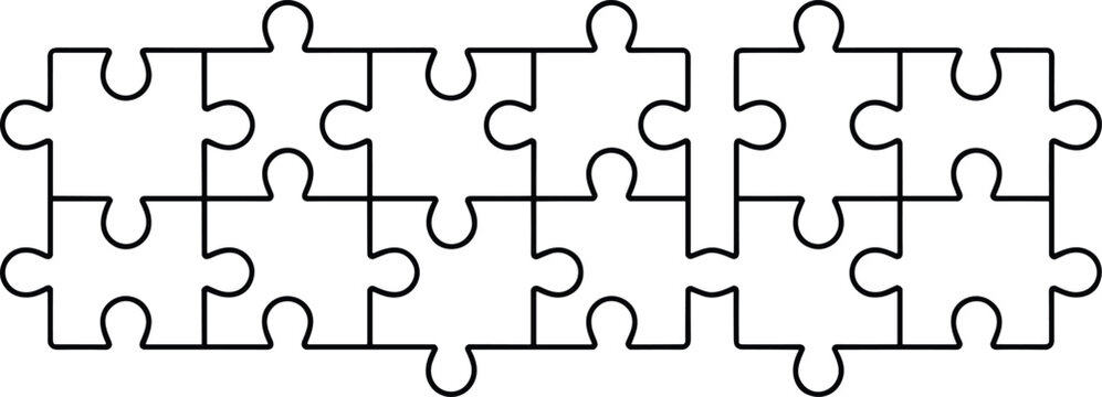 Seamless vector illustration of an abstract background featuring puzzle pieces and liquid drops to represent a business teamwork concept and a creative solution