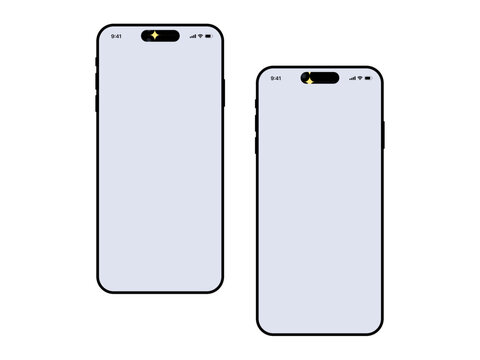 Modern Smartphone Design: A sleek illustration of a modern smartphone, featuring a minimalist design aesthetic with clean lines and a focus on form and function. 