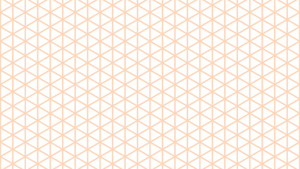 Light orange geometric seamless pattern. Intersecting lines create a grid of small triangles and hexagons. Modern minimalist background texture for digital designs