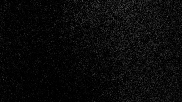 grunge stop motion noise overlay for nostalgia effect, dirt grain texture animation isolated on black background