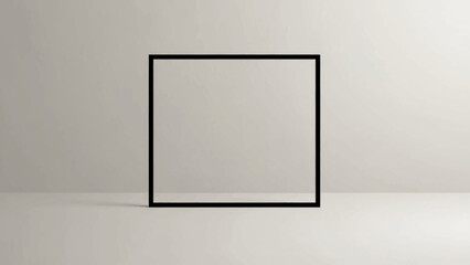 A minimalist black frame, suggesting a blank canvas for psychological exploration, personal growth, and the visualization of mental landscapes in therapy or self-reflection