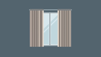 A visual representation exploring the quiet psicology of personal enclosures; a window with drawn curtains symbolizing comfort, security, and inner contemplation