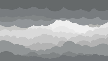 Layered gray clouds create a subtle visual metaphor for human psicology, reflecting the mind's intricate emotional landscapes and introspective states