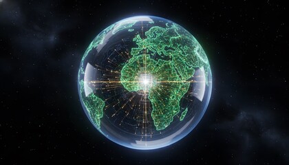 Naklejka premium Global Tech