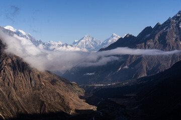 Manaslu Nepal Dramatic View The