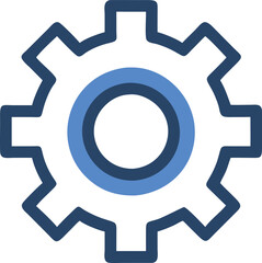 Blue gear icon