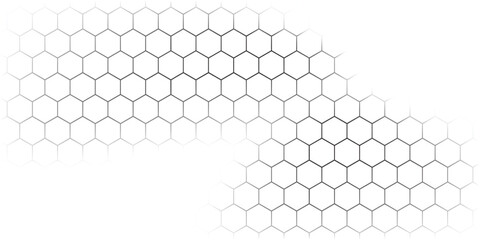 Fishing or soccer net. Repeated hexagon pattern. Black wired mesh texture isolated on white background. Metallic or fabric fence, cage or lattice structure. Vector graphic Illustration. © Musrifah