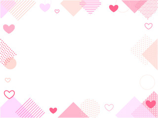 ハートと幾何学模様のフレーム