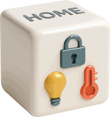 3D Smart Home Control Cube