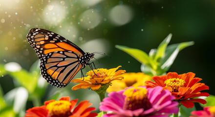 Obraz premium monarch butterfly on flower