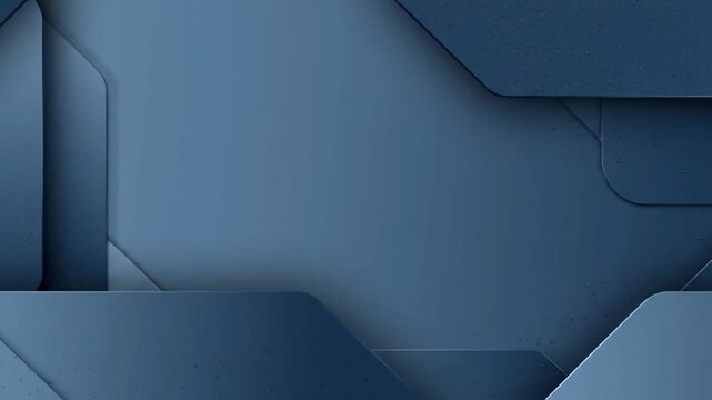 Blue Geometric Shapes with Shadows and Angles.