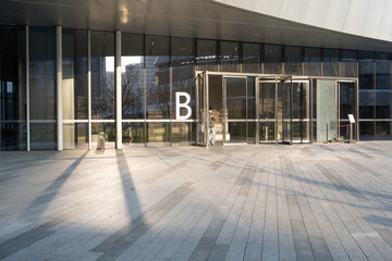 Naklejka premium Entrance of Area B in modern building