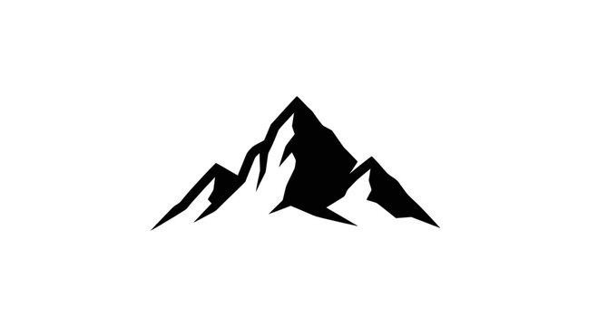 Black mountain silhouette logo