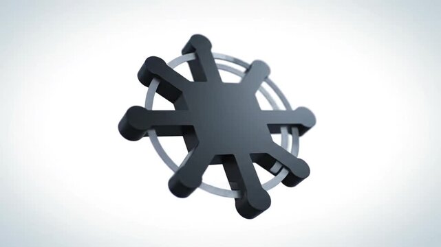 Modern gray asterisk symbol on transparent background